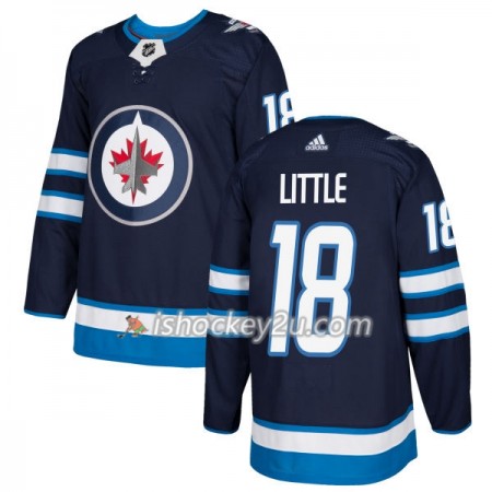 Mænd NHL Winnipeg Jets Trøje Bryan Little 18 Adidas 2017-2018 mørkeblå Authentic